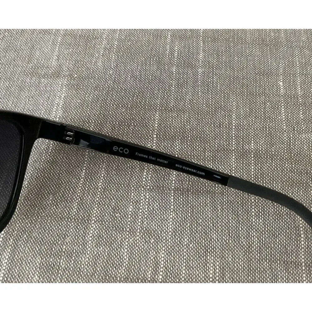New ECO Spruce Mens Polarized Black Square Sunglasses